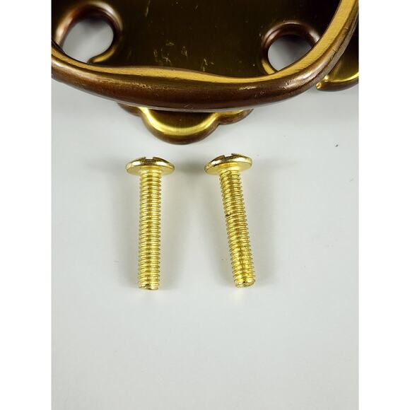 Period Solid Brass Drawer Pulls Hardware A2447-1 Queen Anne 80's x6 Vintage - Picture 6 of 13